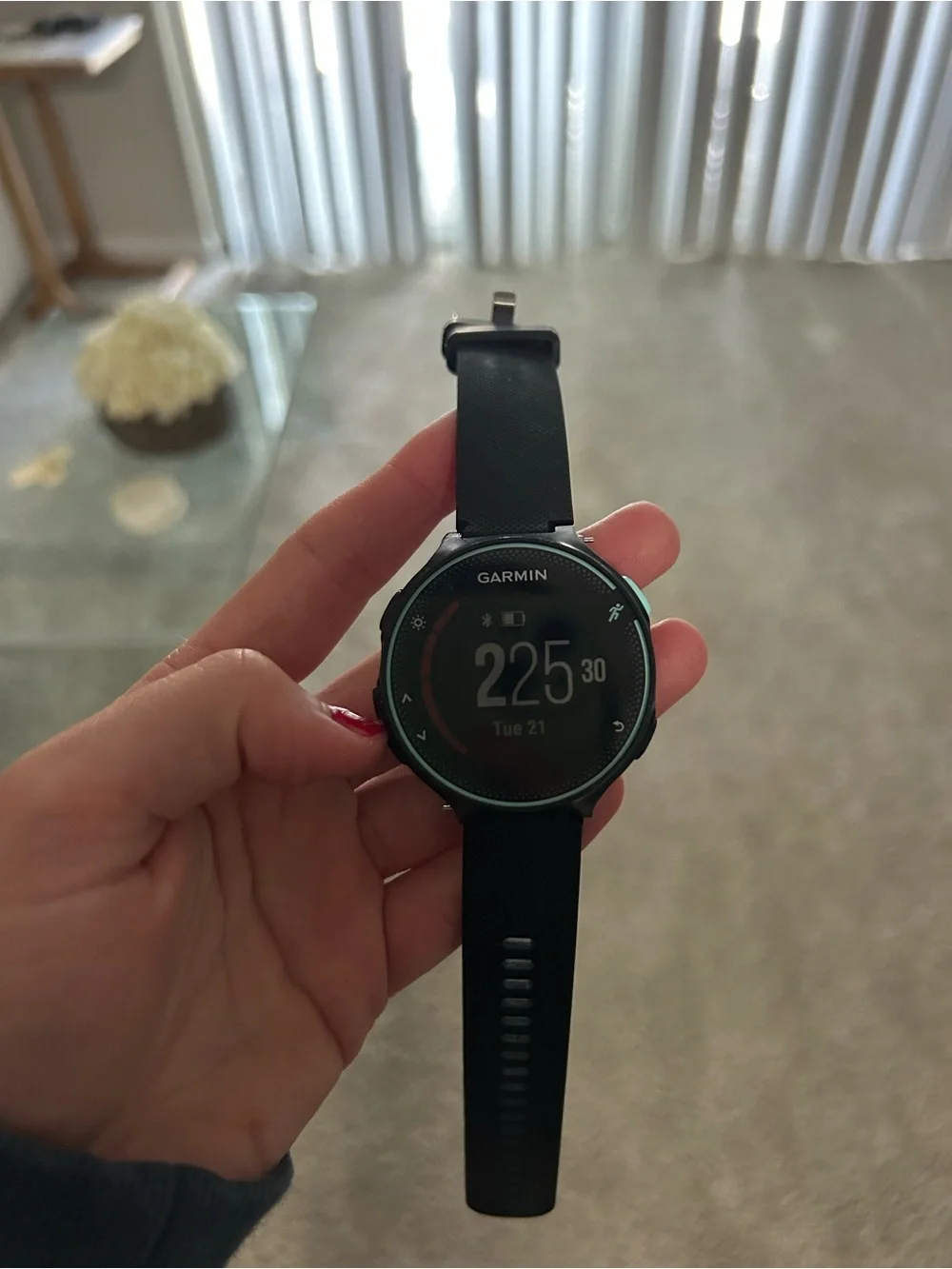 garmin Black Digital Fitness Watch with Simple Round Display